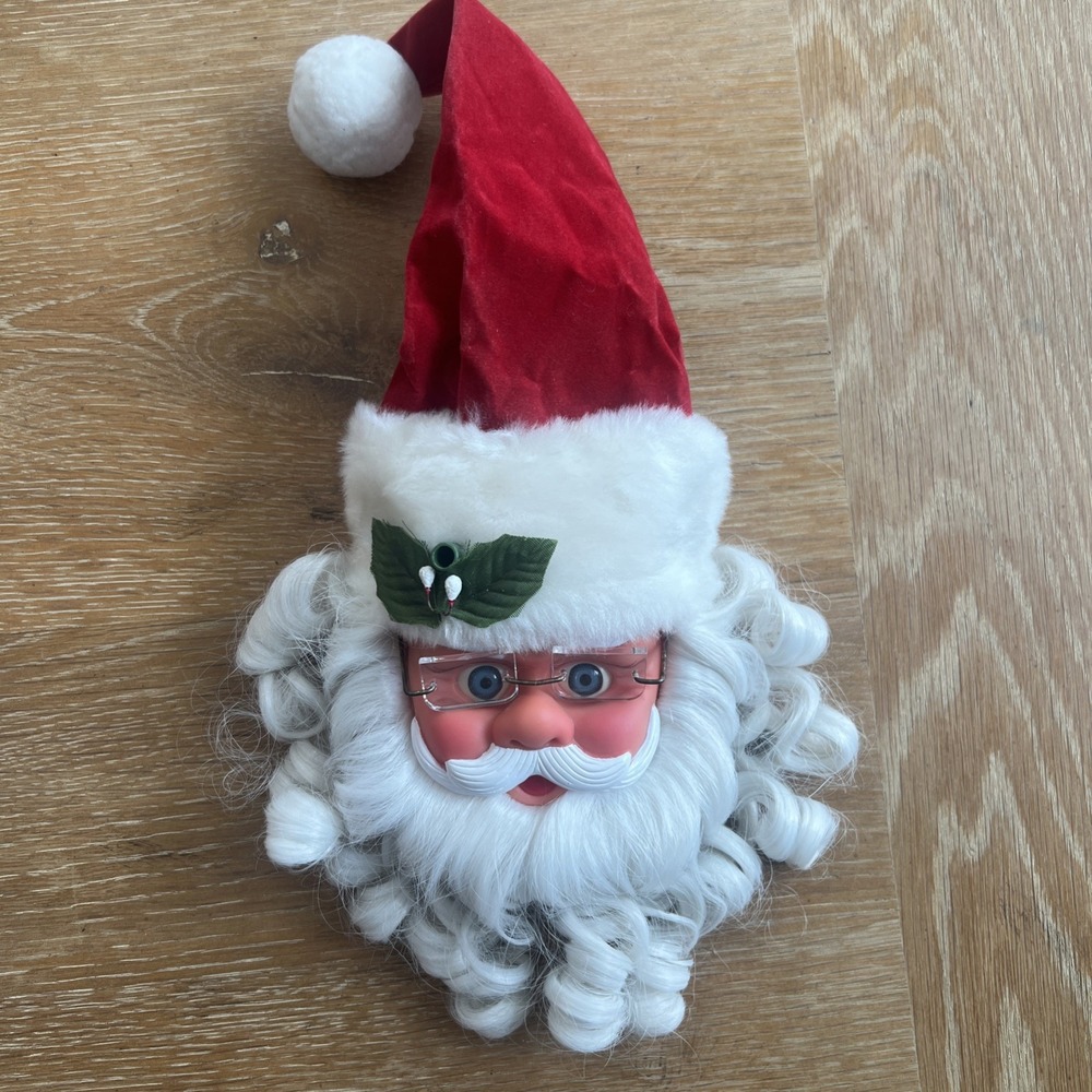 Motion Activated Santa Claus Musical Greeter‎ Wall Door Hanging WORKS Vintage